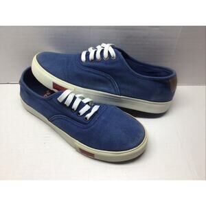 Vintage Levis Blue Canvas Skater Boater Shoes Men 10 or Women 11.5